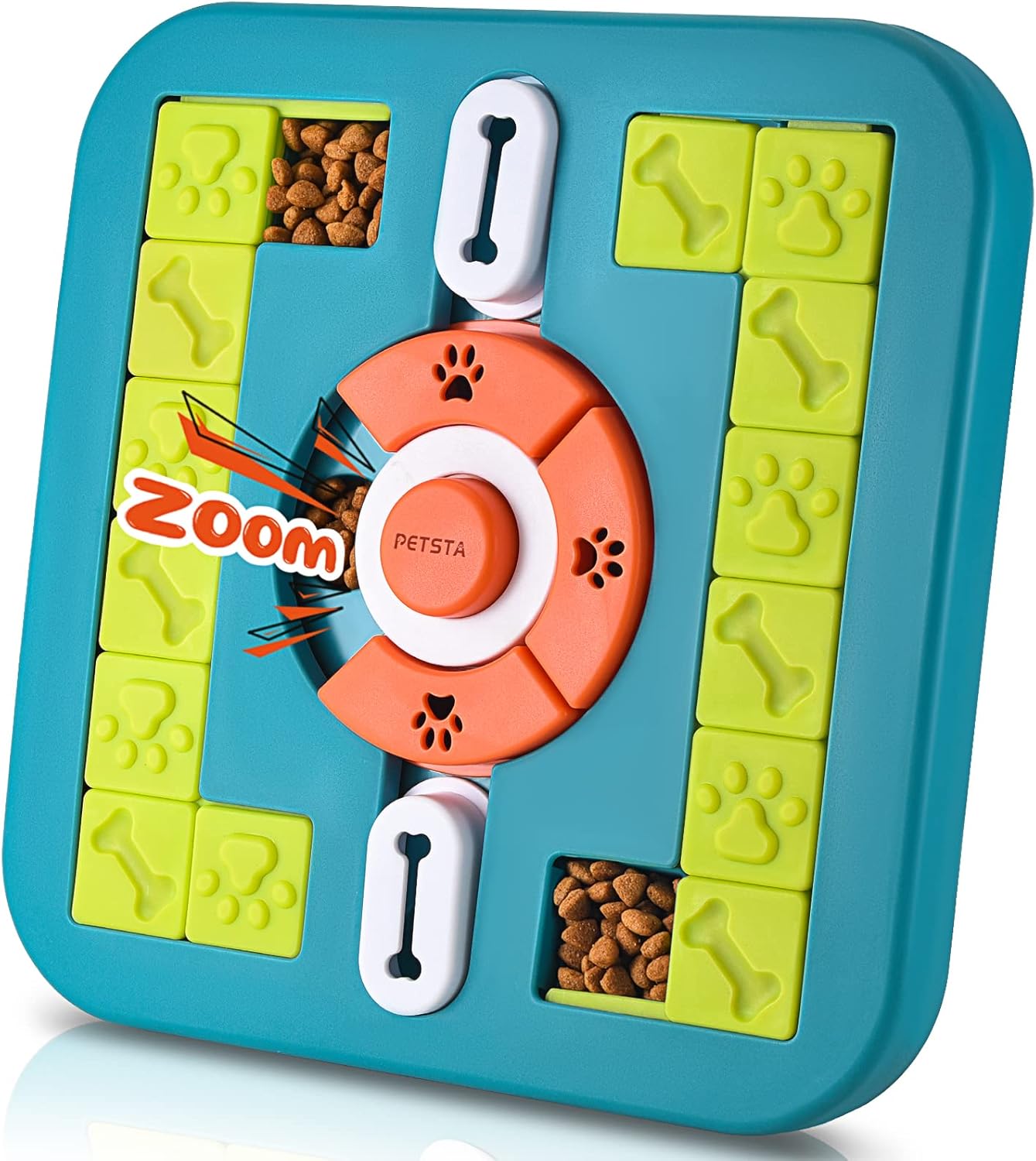 PETSTA Dog Puzzle Toys, Treat Dispensing Dog Enrichment Toys for IQ Training and Brain Stimulation, Interactive Mentally Stimulating Toys as Gifts for Puppies, Cats, Dogs