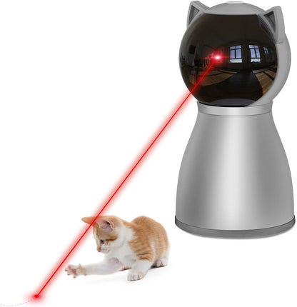 YVE LIFE Laser Cat Toys for Indoor Cats,The 4th Generation Real Random Trajectory Motion Activated Rechargeable Automatic Cat Laser Toy,Interactive Cat Toys for Bored Indoor Adult Cats/Kittens(White)
