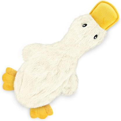 Best Pet Supplies Interactive Squeaky Dog Chew Toy, Ideal Dog Toys for Chewers, Small, Medium & Large Dogs, and Fetch Lovers - Crinkle Duck (Yellow), Large