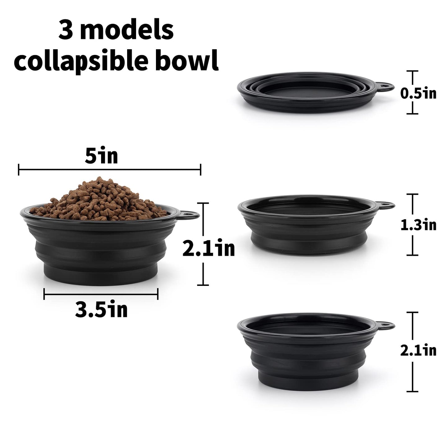 SLSON Collapsible Bowl with Cover Lids,2 Pack Dog Travel Bowls Portable Foldable Cat Water Dish Bowl for Pets Walking Parking Camping (Light Blue and Green, Small)