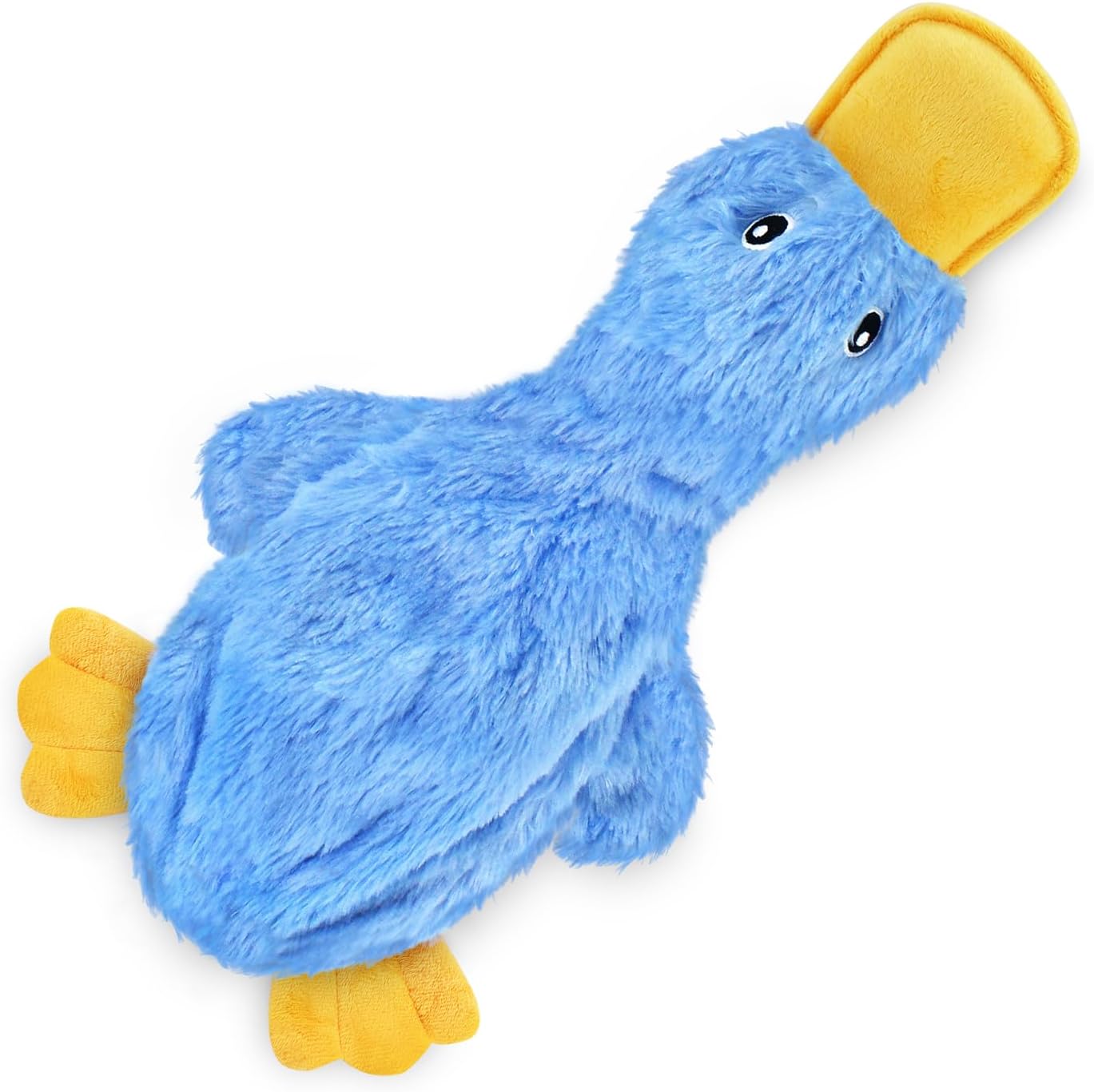 Best Pet Supplies Interactive Squeaky Dog Chew Toy, Ideal Dog Toys for Chewers, Small, Medium & Large Dogs, and Fetch Lovers - Crinkle Duck (Yellow), Large