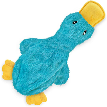 Best Pet Supplies Interactive Squeaky Dog Chew Toy, Ideal Dog Toys for Chewers, Small, Medium & Large Dogs, and Fetch Lovers - Crinkle Duck (Yellow), Large