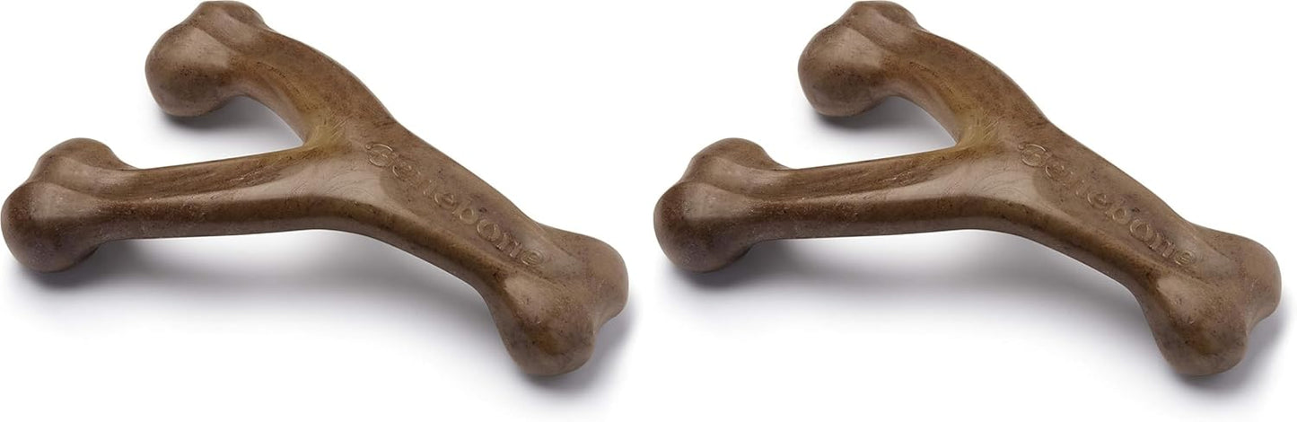 Benebone Wishbone Durable Dog Chew Toy for Aggressive Chewers, Real Bacon, Made in USA, Medium