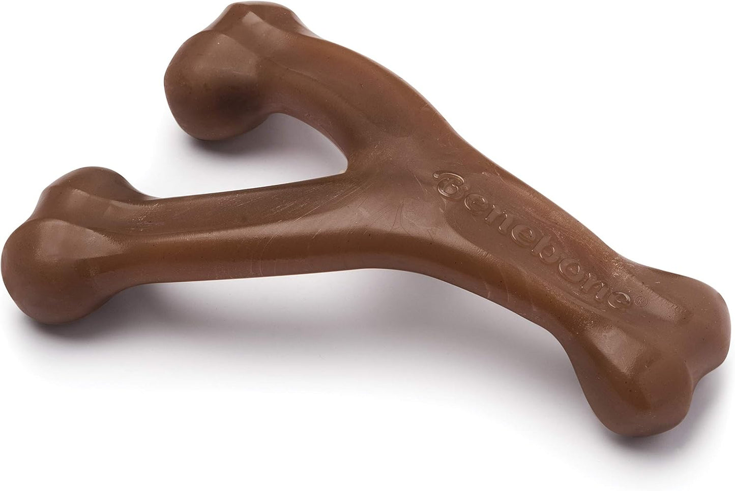 Benebone Wishbone Durable Dog Chew Toy for Aggressive Chewers, Real Bacon, Made in USA, Medium