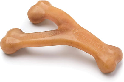 Benebone Wishbone Durable Dog Chew Toy for Aggressive Chewers, Real Bacon, Made in USA, Medium