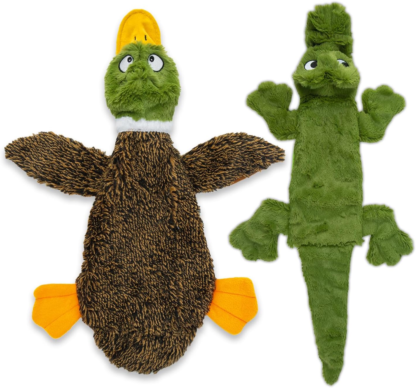 Best Pet Supplies Squeaky Dog Toys with Soft Durable Fabric for Small, Medium and Large Pets Interactive Toy for Indoor Play, Supports Active Biting and Play - 1Wild Duck, Small