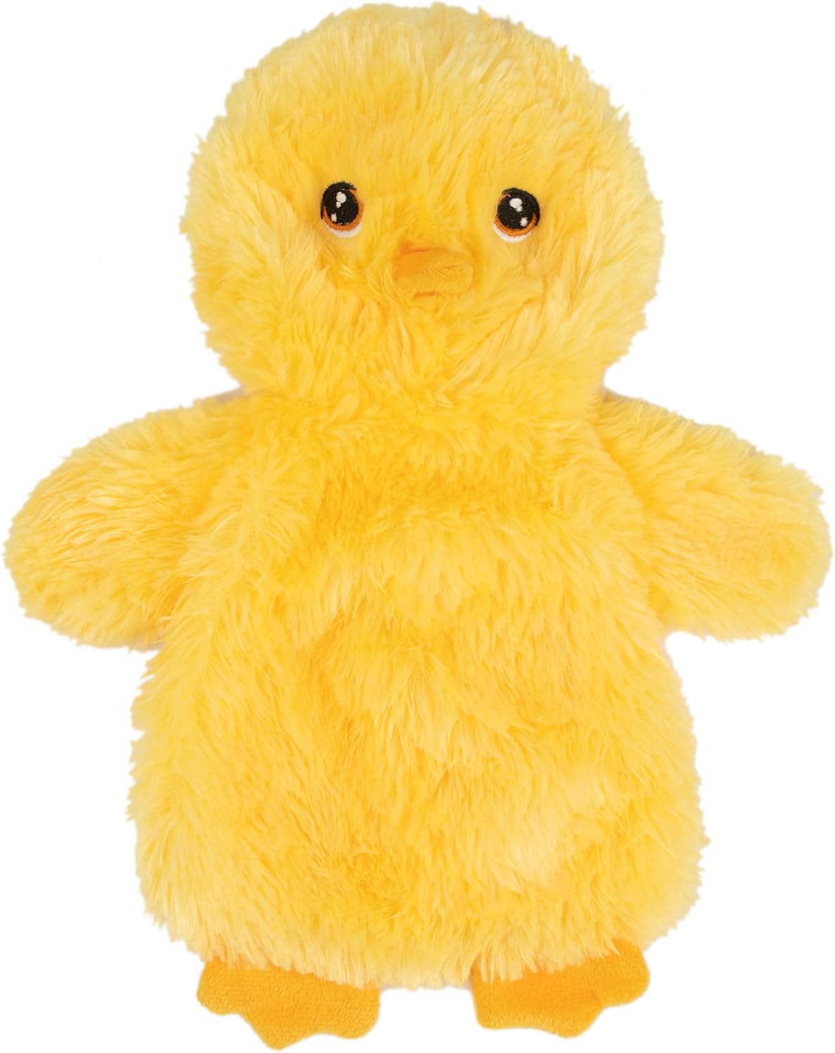 Best Pet Supplies Interactive Squeaky Dog Chew Toy, Ideal Dog Toys for Chewers, Small, Medium & Large Dogs, and Fetch Lovers - Crinkle Duck (Yellow), Large