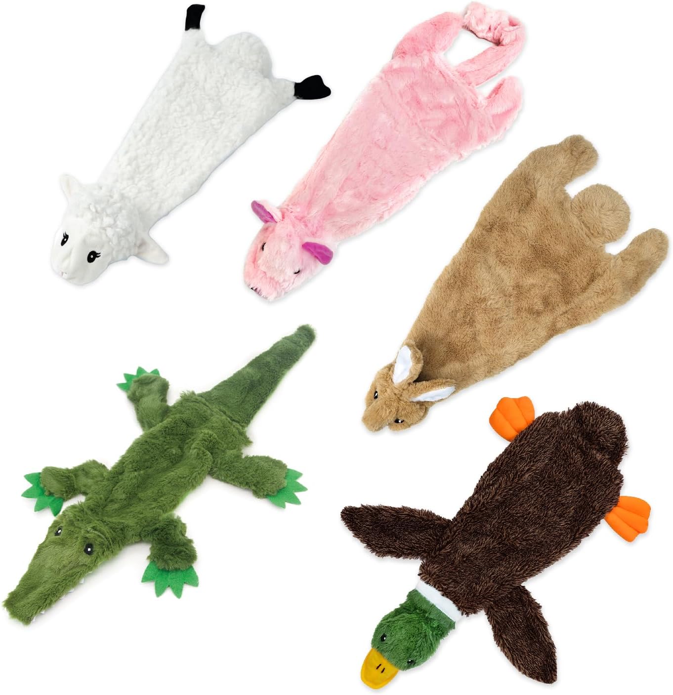 Best Pet Supplies Squeaky Dog Toys with Soft Durable Fabric for Small, Medium and Large Pets Interactive Toy for Indoor Play, Supports Active Biting and Play - 1Wild Duck, Small