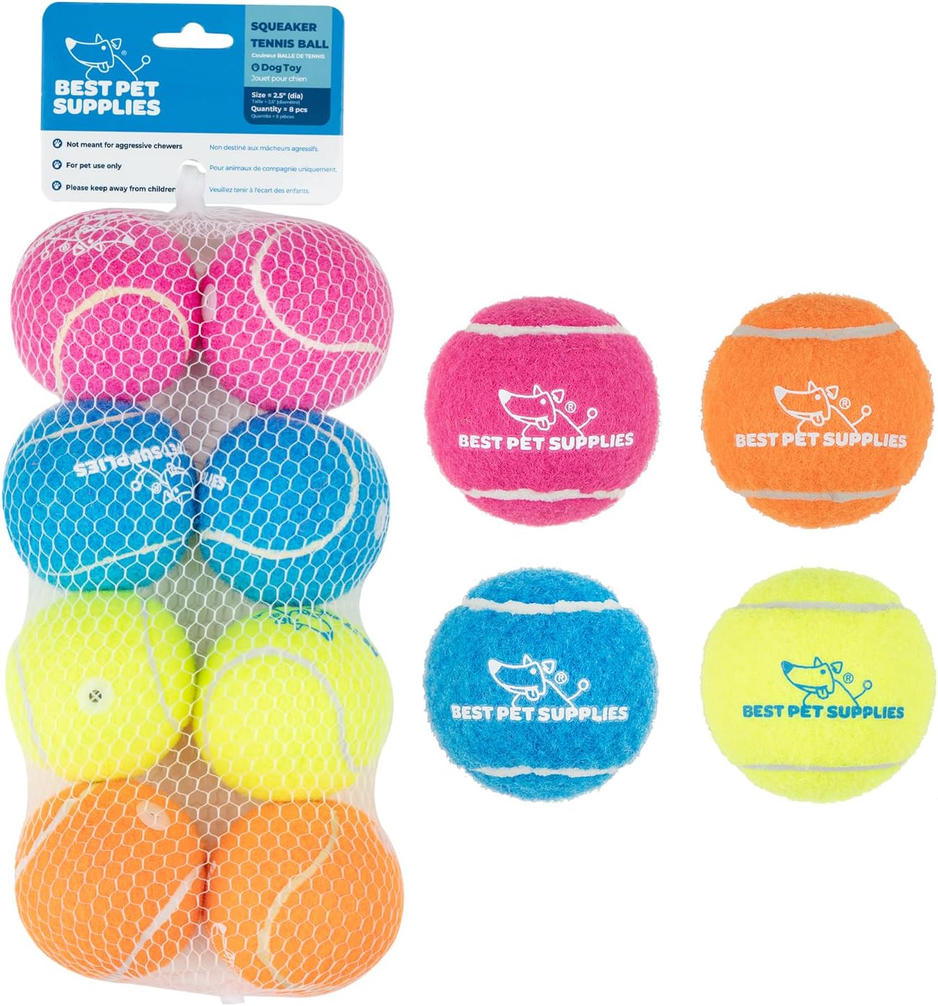 Best Pet Supplies Interactive Squeaky Dog Chew Toy, Ideal Dog Toys for Chewers, Small, Medium & Large Dogs, and Fetch Lovers - Crinkle Duck (Yellow), Large