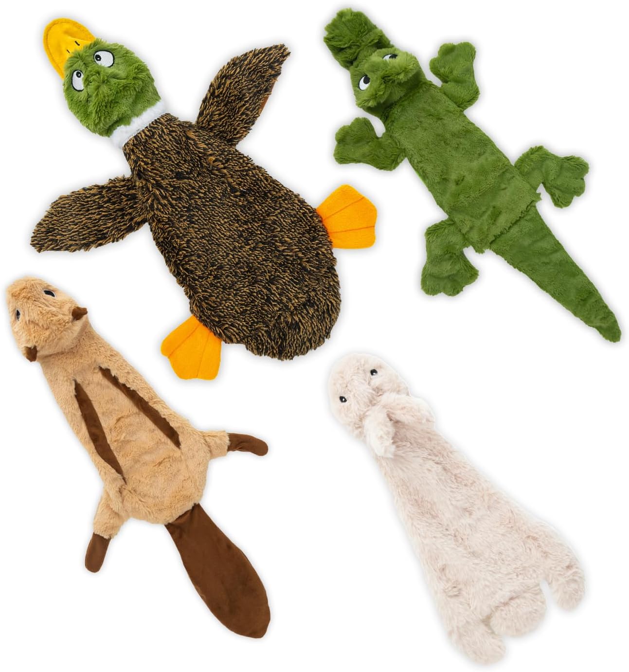 Best Pet Supplies Squeaky Dog Toys with Soft Durable Fabric for Small, Medium and Large Pets Interactive Toy for Indoor Play, Supports Active Biting and Play - 1Wild Duck, Small