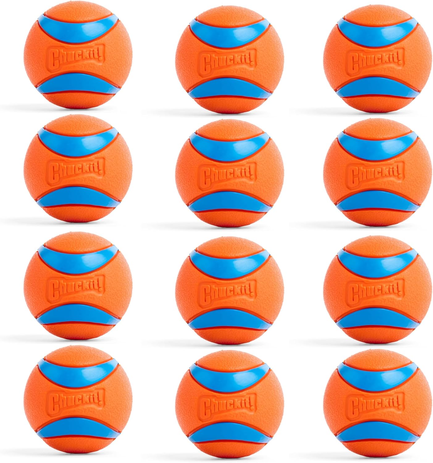 Chuckit! Ultra Ball Dog Toy - Medium Bouncy Fetch Balls For Dogs 20-60 lbs - Made from Durable Rubber - Floating Water Pet Toys - Size Medium - 2.5-inch Diameter - Pack of 2