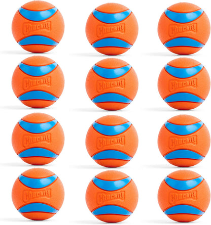 Chuckit! Ultra Ball Dog Toy - Medium Bouncy Fetch Balls For Dogs 20-60 lbs - Made from Durable Rubber - Floating Water Pet Toys - Size Medium - 2.5-inch Diameter - Pack of 2
